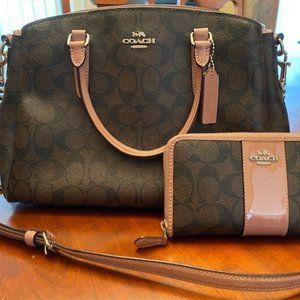 Coach Sage Carryall with matching wallet
